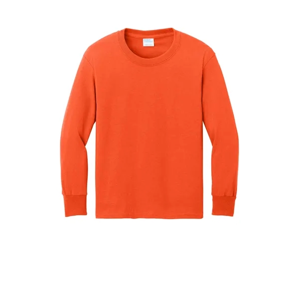Port & Company Youth Long Sleeve Core Cotton Tee. - Port & Company Youth Long Sleeve Core Cotton Tee. - Image 28 of 90