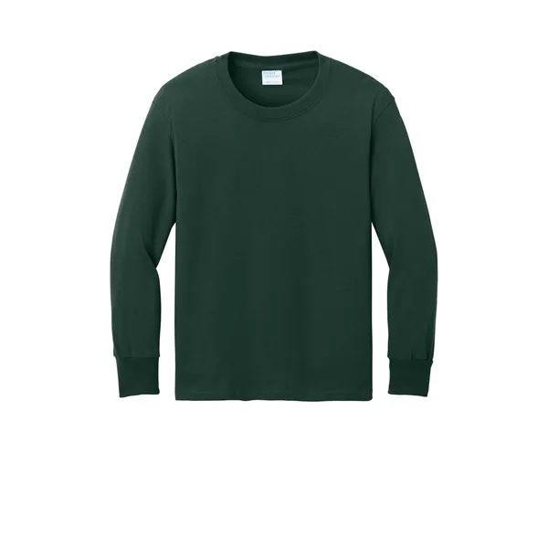 Port & Company Youth Long Sleeve Core Cotton Tee. - Port & Company Youth Long Sleeve Core Cotton Tee. - Image 30 of 90