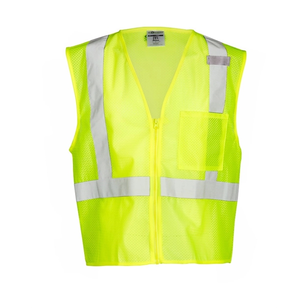 Kishigo Single Pocket Zipper Mesh Vest - Kishigo Single Pocket Zipper Mesh Vest - Image 0 of 6