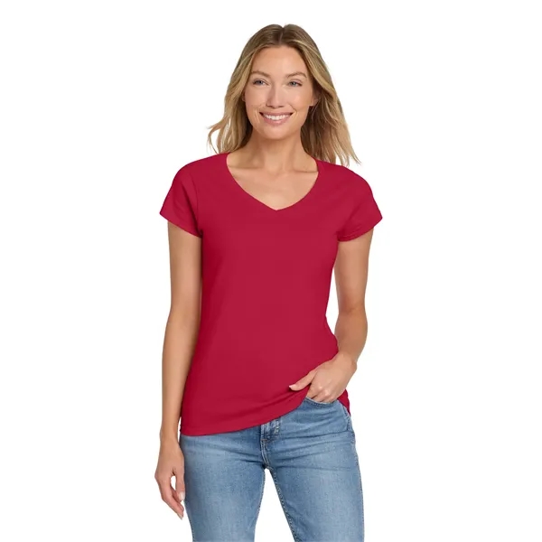 Gildan Softstyle Women's Fit V-Neck T-Shirt. - Gildan Softstyle Women's Fit V-Neck T-Shirt. - Image 19 of 30