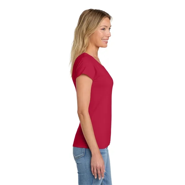Gildan Softstyle Women's Fit V-Neck T-Shirt. - Gildan Softstyle Women's Fit V-Neck T-Shirt. - Image 21 of 30
