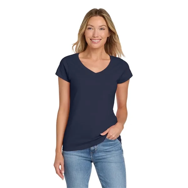 Gildan Softstyle Women's Fit V-Neck T-Shirt. - Gildan Softstyle Women's Fit V-Neck T-Shirt. - Image 22 of 30