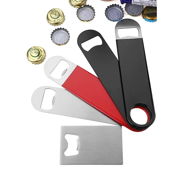 Stainless Steel Flat Bottle Solid Durable Beer Opener - Stainless Steel Flat Bottle Solid Durable Beer Opener - Image 2 of 3