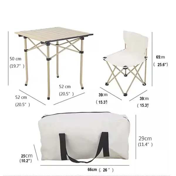 Outdoor Folding Table and Chair Set - Outdoor Folding Table and Chair Set - Image 1 of 3