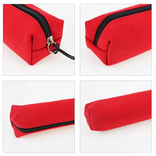 Canvas Pencil Case Pouch - Canvas Pencil Case Pouch - Image 2 of 3