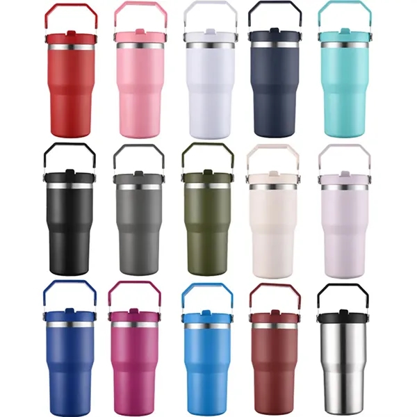 Flip Straw Tumbler with Handle 20 oz Twist On Lid Bottle - Flip Straw Tumbler with Handle 20 oz Twist On Lid Bottle - Image 0 of 2