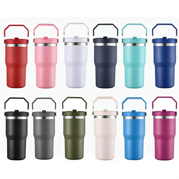 Flip Straw Tumbler with Handle 20 oz Twist On Lid Bottle - Flip Straw Tumbler with Handle 20 oz Twist On Lid Bottle - Image 1 of 2