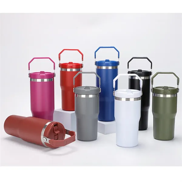 Flip Straw Tumbler with Handle 20 oz Twist On Lid Bottle - Flip Straw Tumbler with Handle 20 oz Twist On Lid Bottle - Image 2 of 2