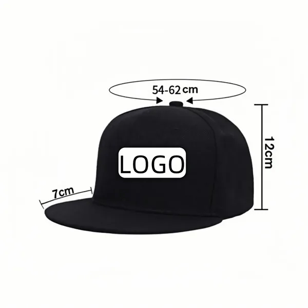 Flat Bill Snapback Hat Adjustable Cap - Flat Bill Snapback Hat Adjustable Cap - Image 1 of 5