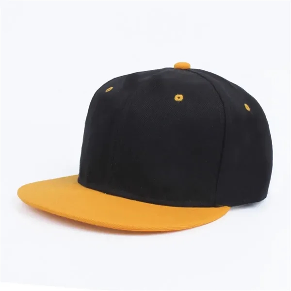 Flat Bill Snapback Hat Adjustable Cap - Flat Bill Snapback Hat Adjustable Cap - Image 3 of 5