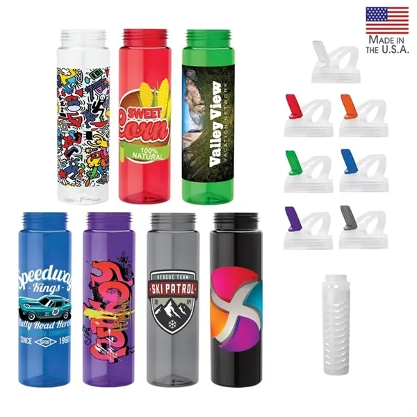 Newport 25 oz. PET Bottle with Flip Spout & Infuser - Newport 25 oz. PET Bottle with Flip Spout & Infuser - Image 1 of 1