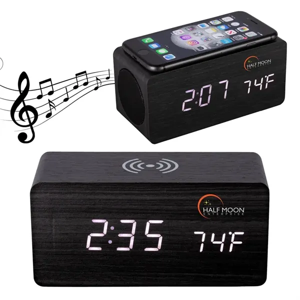 Opus Wireless Charging Speaker w/ Clock - Opus Wireless Charging Speaker w/ Clock - Image 0 of 1