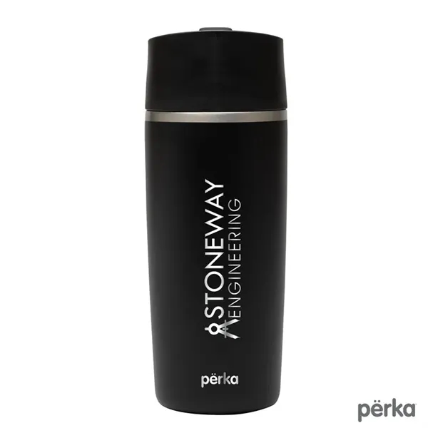 Perka® Macchiato 12 oz. Double Wall Coffee/Tea Press Tumbler - Perka® Macchiato 12 oz. Double Wall Coffee/Tea Press Tumbler - Image 1 of 2