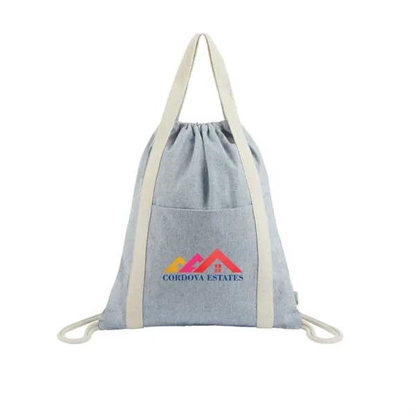 Renew II 9 oz. Recycled Cotton Drawstring Bag - Renew II 9 oz. Recycled Cotton Drawstring Bag - Image 2 of 2