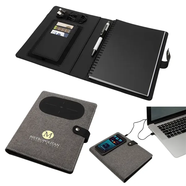 Navigate Notebook w/ Wireless Phone Charger - Navigate Notebook w/ Wireless Phone Charger - Image 0 of 1