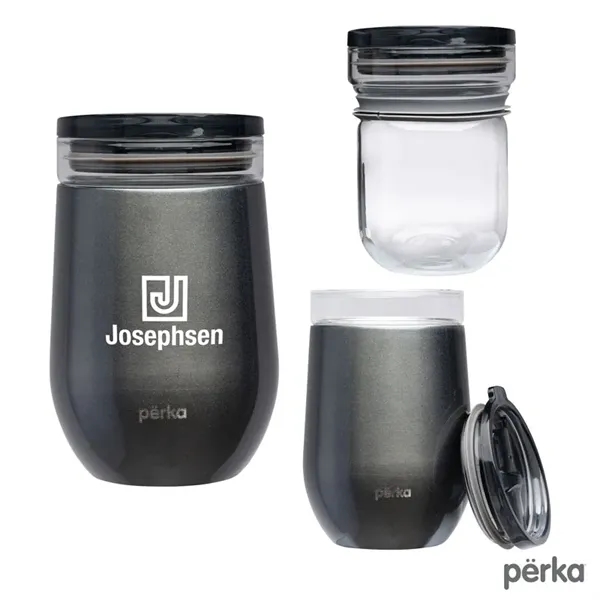 Perka® Taylor 12 oz. Double Wall, Stainless Steel Wine Mug - Perka® Taylor 12 oz. Double Wall, Stainless Steel Wine Mug - Image 0 of 1