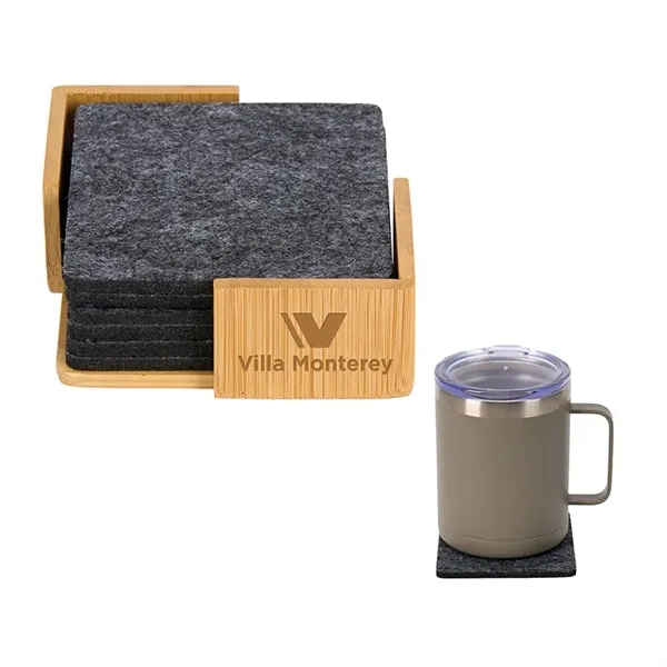 Redmond 6pc Recycled Felt Coaster Set - Redmond 6pc Recycled Felt Coaster Set - Image 0 of 1