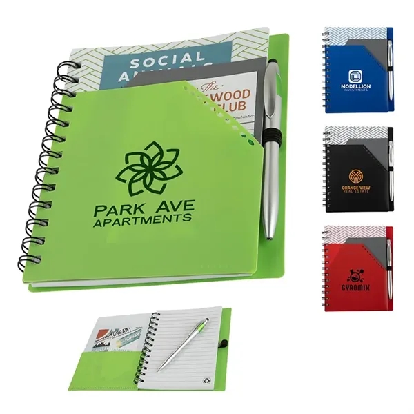 Trapezoid Junior Notebook w/ Stylus Pen - Trapezoid Junior Notebook w/ Stylus Pen - Image 0 of 4