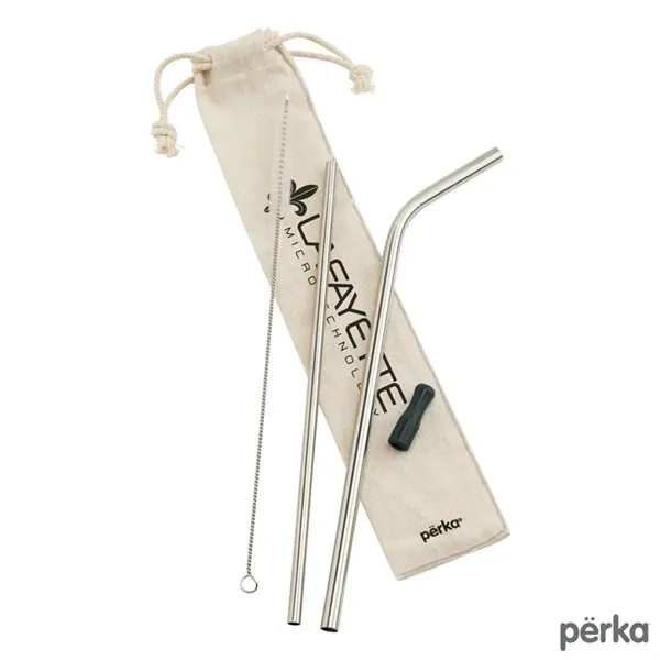 Perka® Avila 5-Piece Stainless Steel Straw Set - Perka® Avila 5-Piece Stainless Steel Straw Set - Image 0 of 10