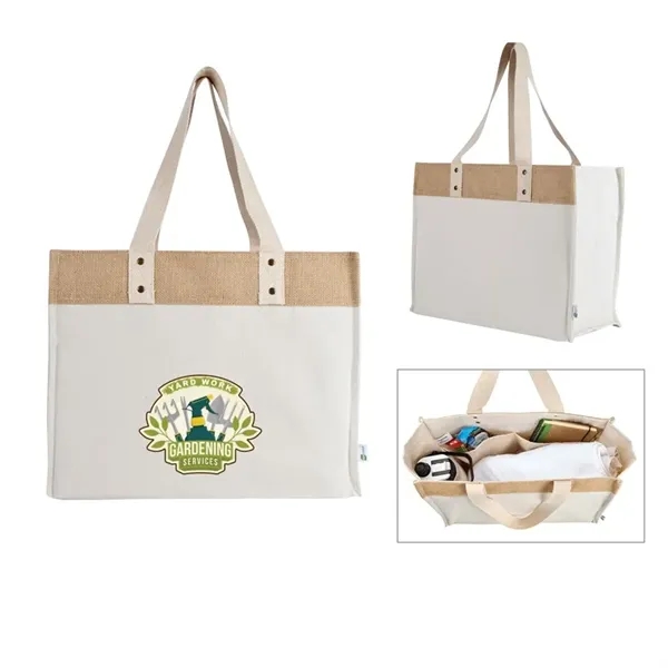 Sophia Canvas Tote With Jute Trim - Sophia Canvas Tote With Jute Trim - Image 0 of 1