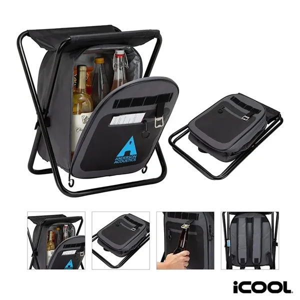 iCOOL® Cape Town 20-Can Capacity Backpack Cooler Chair