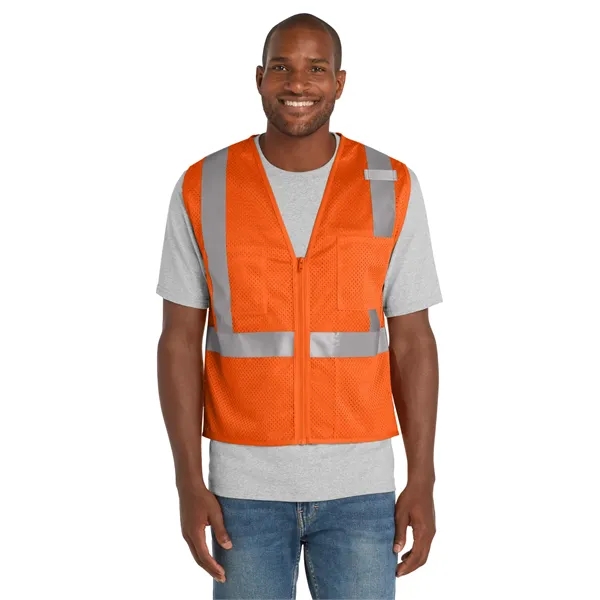 CornerStone ANSI 107 Class 2 Mesh Zippered Vest. - CornerStone ANSI 107 Class 2 Mesh Zippered Vest. - Image 0 of 10