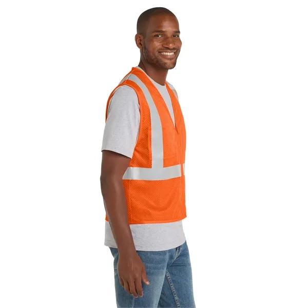 CornerStone ANSI 107 Class 2 Mesh Zippered Vest. - CornerStone ANSI 107 Class 2 Mesh Zippered Vest. - Image 2 of 10
