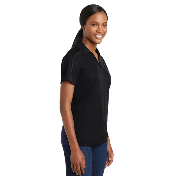 Sport-Tek Women's Micropique Sport-Wick Piped Polo. - Sport-Tek Women's Micropique Sport-Wick Piped Polo. - Image 4 of 25