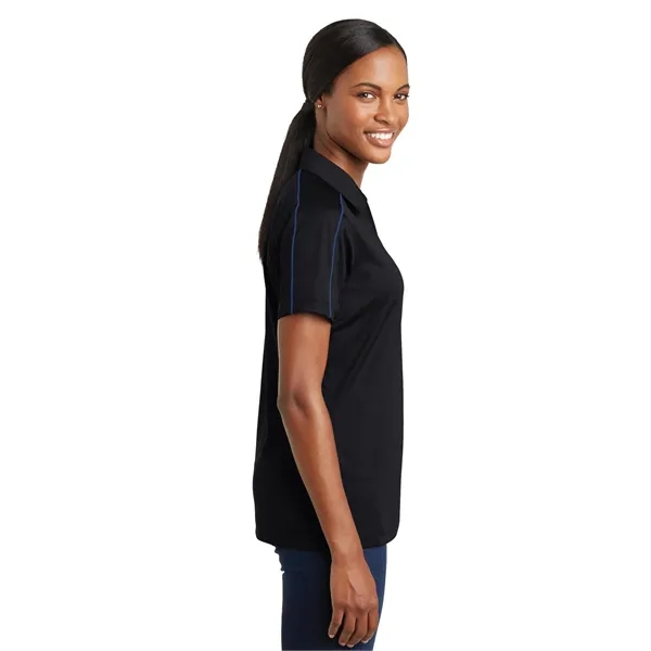 Sport-Tek Women's Micropique Sport-Wick Piped Polo. - Sport-Tek Women's Micropique Sport-Wick Piped Polo. - Image 8 of 25