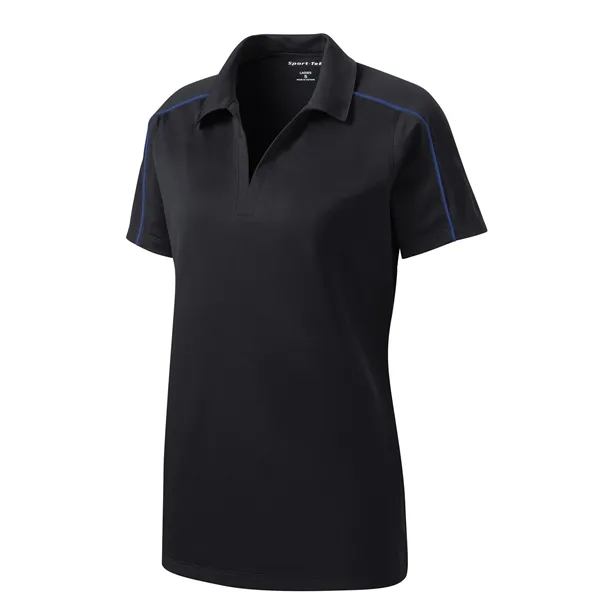 Sport-Tek Women's Micropique Sport-Wick Piped Polo. - Sport-Tek Women's Micropique Sport-Wick Piped Polo. - Image 9 of 25