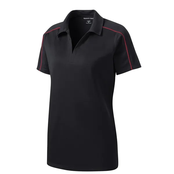 Sport-Tek Women's Micropique Sport-Wick Piped Polo. - Sport-Tek Women's Micropique Sport-Wick Piped Polo. - Image 14 of 25