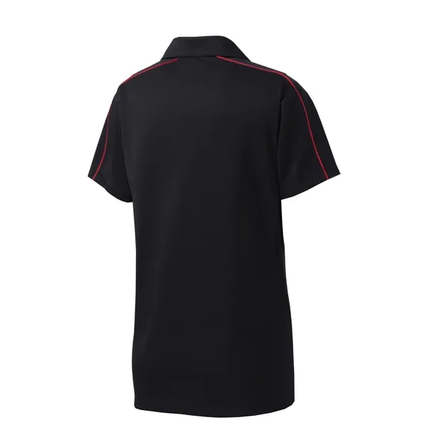 Sport-Tek Women's Micropique Sport-Wick Piped Polo. - Sport-Tek Women's Micropique Sport-Wick Piped Polo. - Image 15 of 25