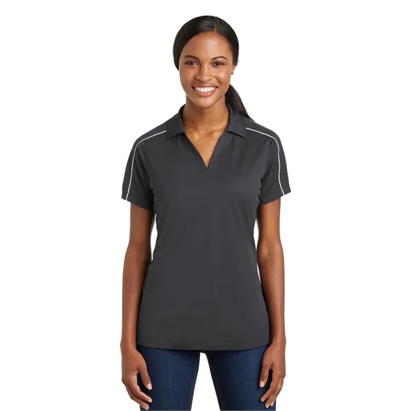 Sport-Tek Women's Micropique Sport-Wick Piped Polo. - Sport-Tek Women's Micropique Sport-Wick Piped Polo. - Image 16 of 25
