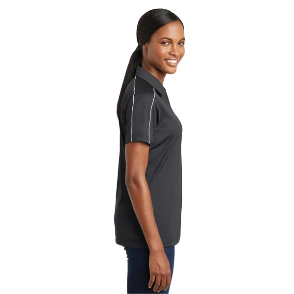 Sport-Tek Women's Micropique Sport-Wick Piped Polo. - Sport-Tek Women's Micropique Sport-Wick Piped Polo. - Image 18 of 25