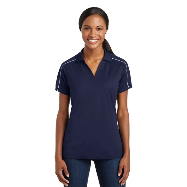 Sport-Tek Women's Micropique Sport-Wick Piped Polo. - Sport-Tek Women's Micropique Sport-Wick Piped Polo. - Image 21 of 25