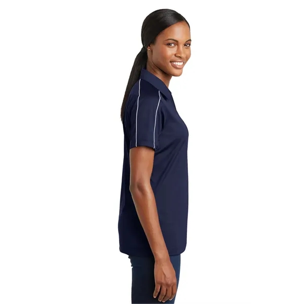 Sport-Tek Women's Micropique Sport-Wick Piped Polo. - Sport-Tek Women's Micropique Sport-Wick Piped Polo. - Image 23 of 25