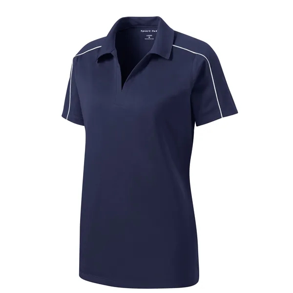 Sport-Tek Women's Micropique Sport-Wick Piped Polo. - Sport-Tek Women's Micropique Sport-Wick Piped Polo. - Image 24 of 25