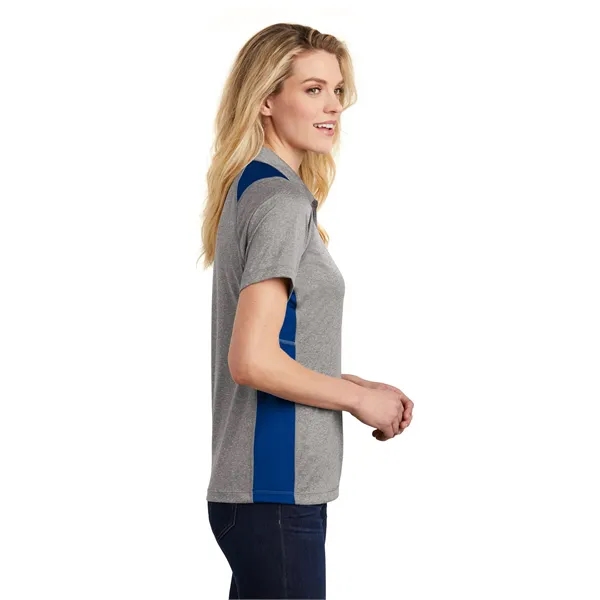 Sport-Tek Women's Heather Colorblock Contender Polo. - Sport-Tek Women's Heather Colorblock Contender Polo. - Image 36 of 50