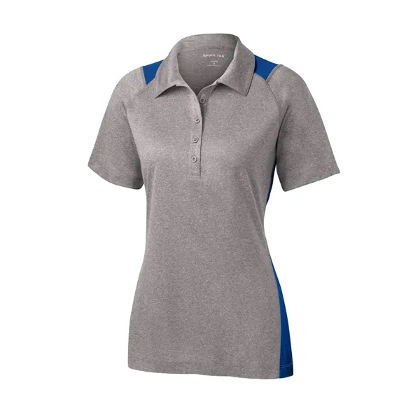 Sport-Tek Women's Heather Colorblock Contender Polo. - Sport-Tek Women's Heather Colorblock Contender Polo. - Image 38 of 50