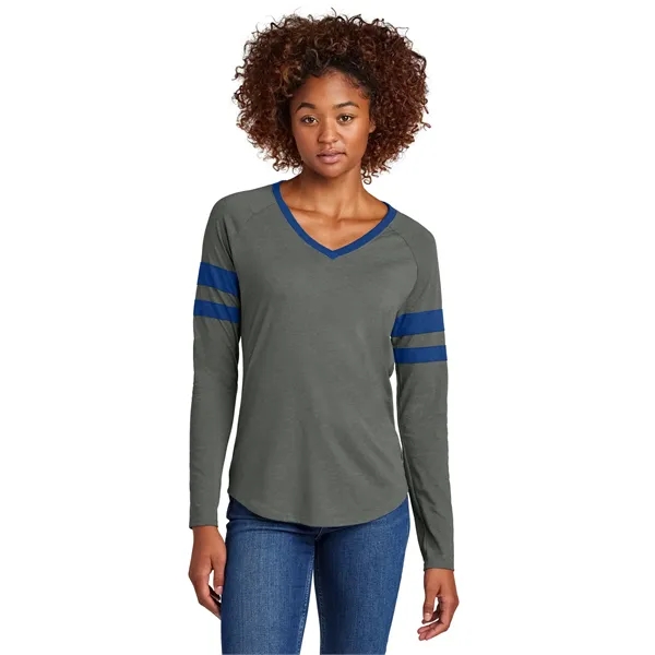 Sport-Tek Women's Halftime Stripe Long Sleeve V-Neck Tee - Sport-Tek Women's Halftime Stripe Long Sleeve V-Neck Tee - Image 7 of 24