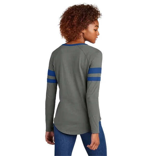 Sport-Tek Women's Halftime Stripe Long Sleeve V-Neck Tee - Sport-Tek Women's Halftime Stripe Long Sleeve V-Neck Tee - Image 9 of 24