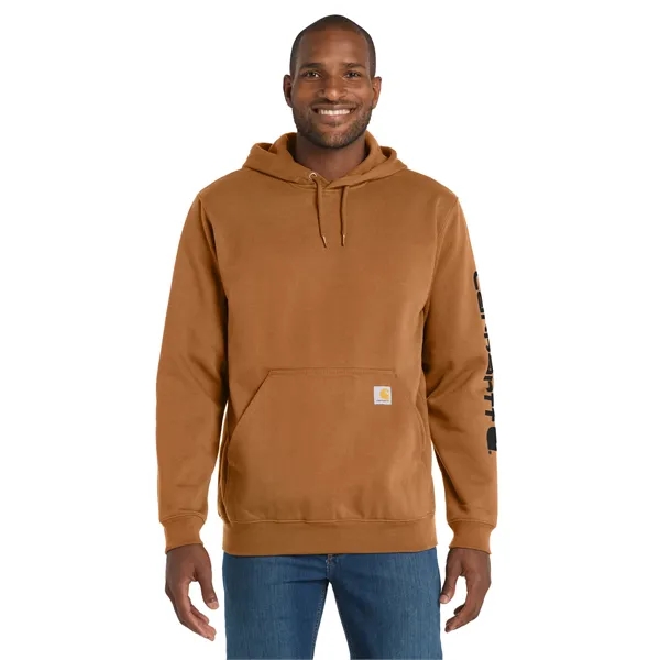 Carhartt Midweight Hooded Logo Sweatshirt - Carhartt Midweight Hooded Logo Sweatshirt - Image 8 of 25