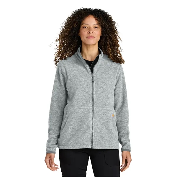 Carhartt Women's Textured Full-Zip Fleece Jacket - Carhartt Women's Textured Full-Zip Fleece Jacket - Image 8 of 13