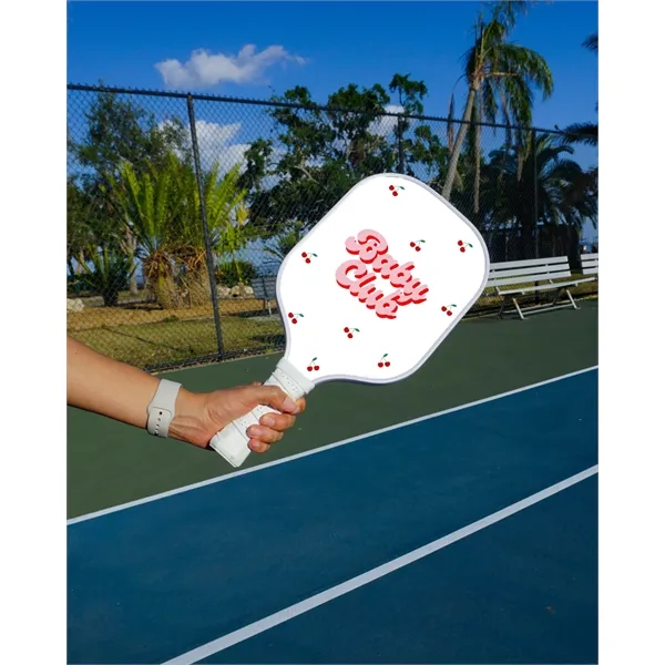 Custom Fiberglass Pickleball Paddle - White - Custom Fiberglass Pickleball Paddle - White - Image 2 of 5