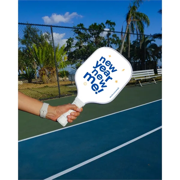 Custom Fiberglass Pickleball Paddle - White - Custom Fiberglass Pickleball Paddle - White - Image 3 of 5