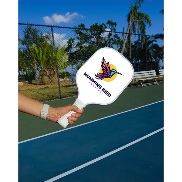 Custom Fiberglass Pickleball Paddle - White - Custom Fiberglass Pickleball Paddle - White - Image 1 of 5