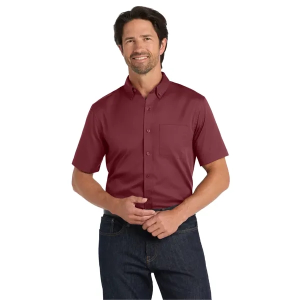 Port Authority Short Sleeve SuperPro React Twill Shirt.