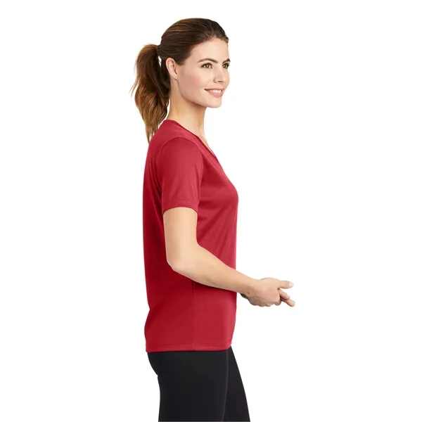 Sport-Tek Women's PosiCharge RacerMesh V-Neck Tee. - Sport-Tek Women's PosiCharge RacerMesh V-Neck Tee. - Image 8 of 45