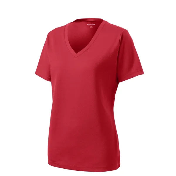 Sport-Tek Women's PosiCharge RacerMesh V-Neck Tee. - Sport-Tek Women's PosiCharge RacerMesh V-Neck Tee. - Image 9 of 45