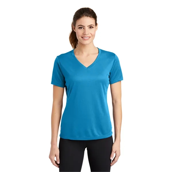 Sport-Tek Women's PosiCharge RacerMesh V-Neck Tee. - Sport-Tek Women's PosiCharge RacerMesh V-Neck Tee. - Image 16 of 45